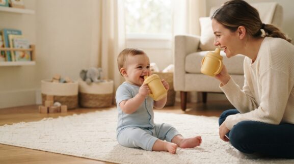 How to Build Social & Functional Words for 10–11 Months parent learning guide for a 10–11 month old baby