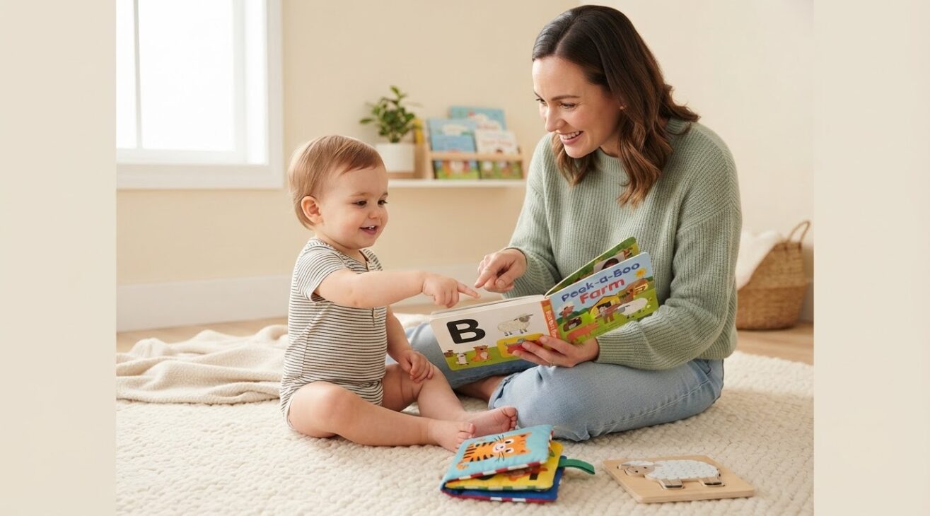 How to Support Book Knowledge & Print Concepts for 1-Year-Old Toddlers