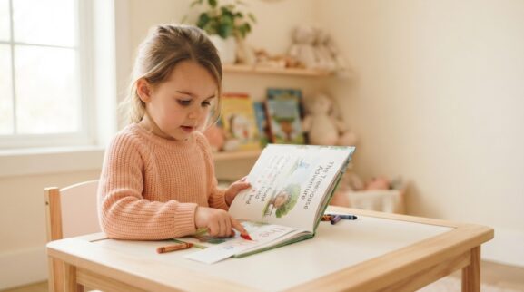 How to Support Book Knowledge & Print Concepts for 5 Years parent learning guide for a 5-year-old