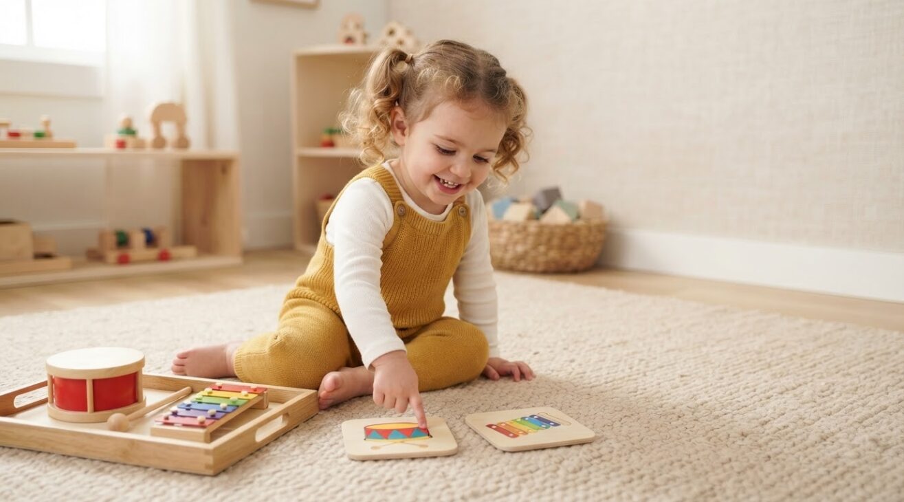 Instrument Exploration Activity Cards for 2-Year-Old Toddlers