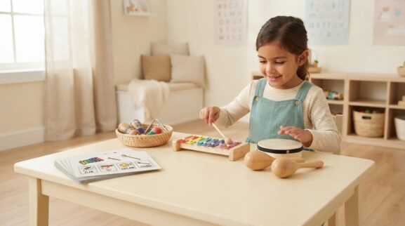 Instrument Exploration Activity Cards for 5 Years printable learning activity for a 5-year-old