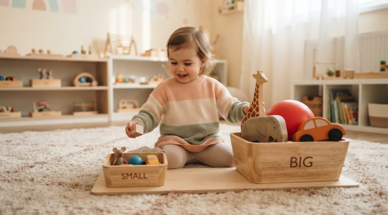 Learn Big and Small Through Play for 2-Year-Old Toddlers