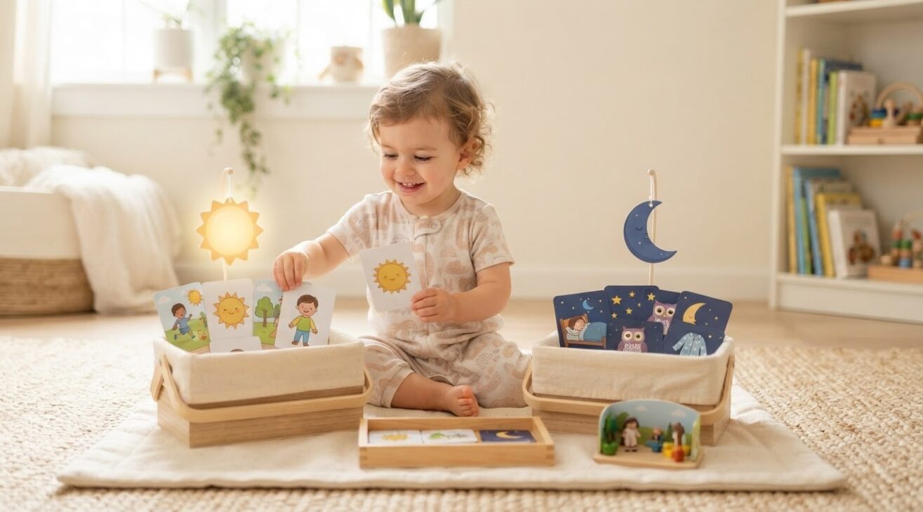 Learn Day and Night Through Play for 2-Year-Old Toddlers