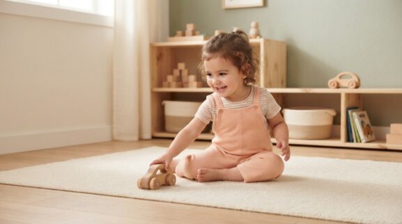 Learn Near and Far Through Play learning activity for a 2-year-old