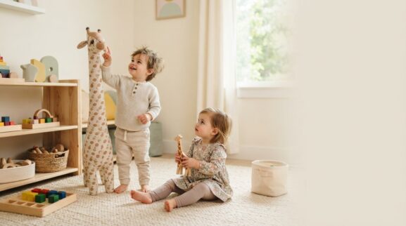 Learn Tall and Short Through Play learning activity for a 2-year-old