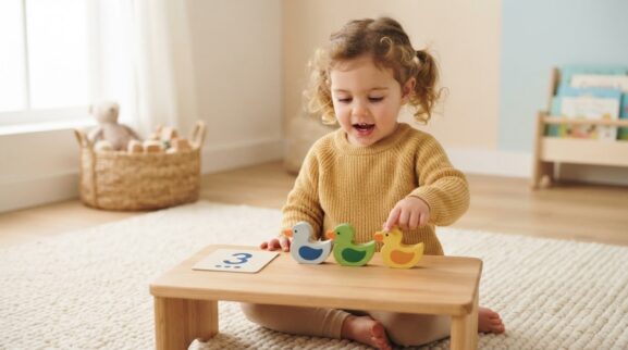 Learn the Number 3 learning activity for a 2-year-old