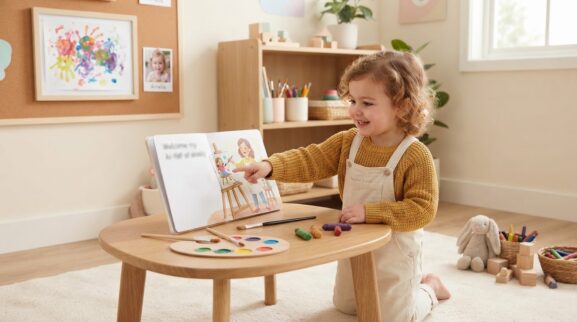 Artist learning activity for a 2-year-old