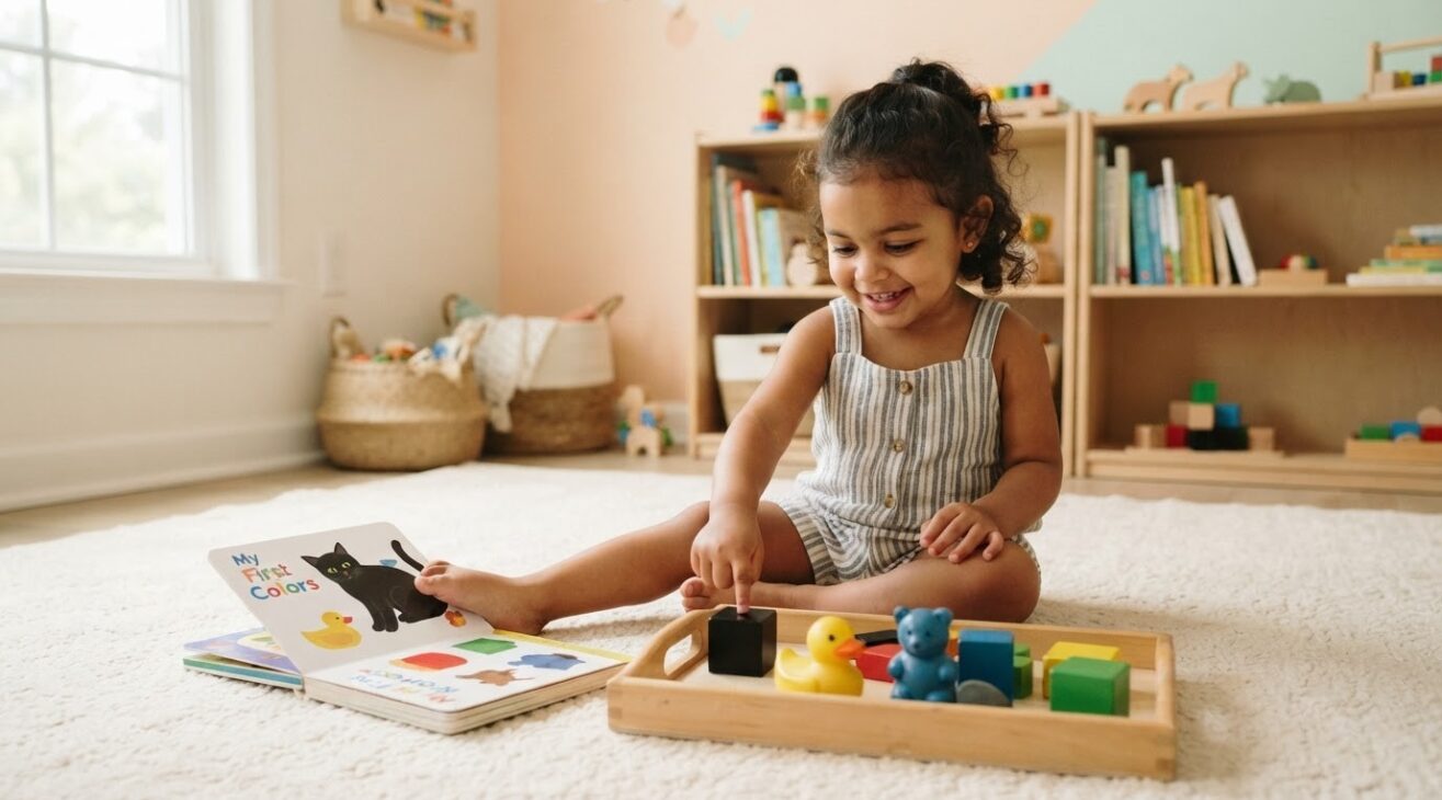 Learn the Word Black for 2-Year-Old Toddlers