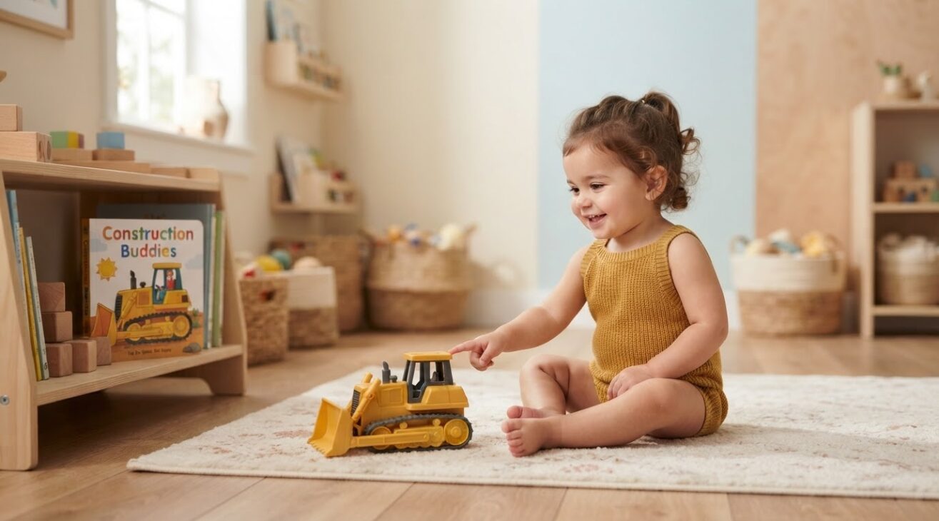Learn the Word Bulldozer for 1-Year-Old Toddlers