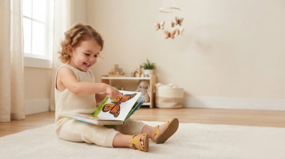 Butterfly learning activity for a 2-year-old