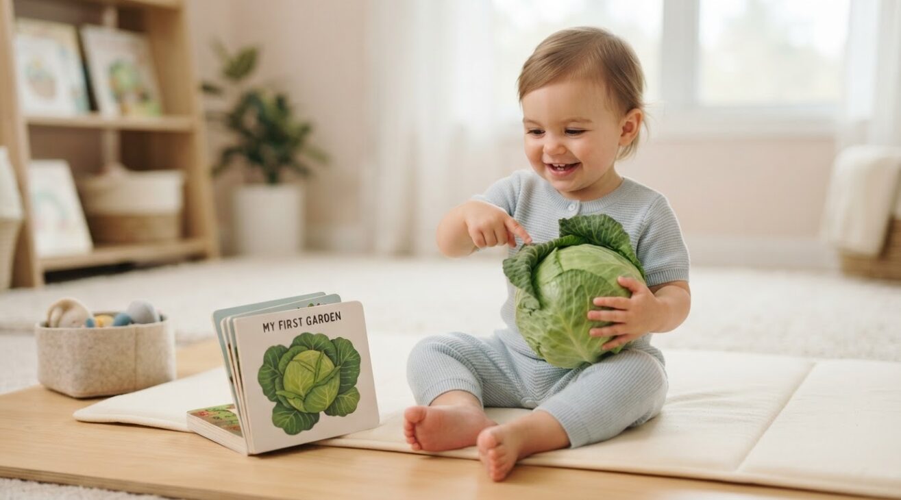 Learn the Word Cabbage for 1-Year-Old Toddlers