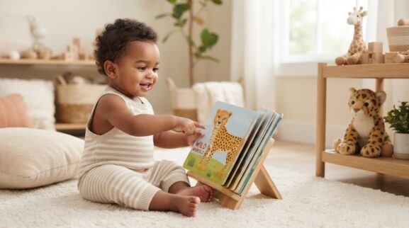 Cheetah learning activity for a 1-year-old