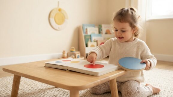 Circle learning activity for a 2-year-old
