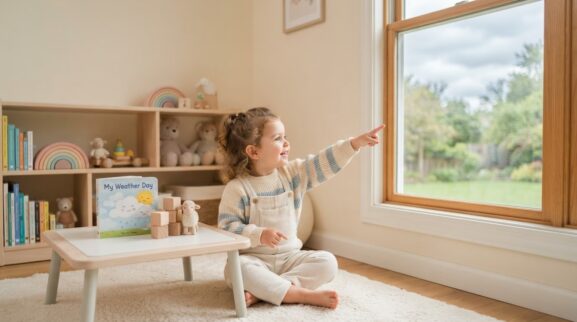 Cloudy learning activity for a 2-year-old