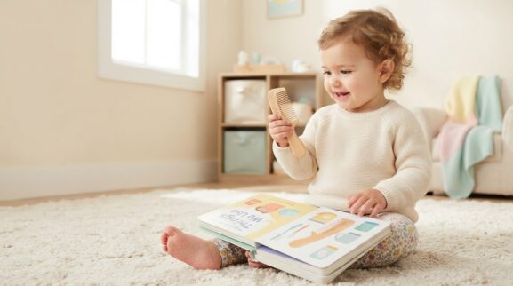 Comb learning activity for a 1-year-old