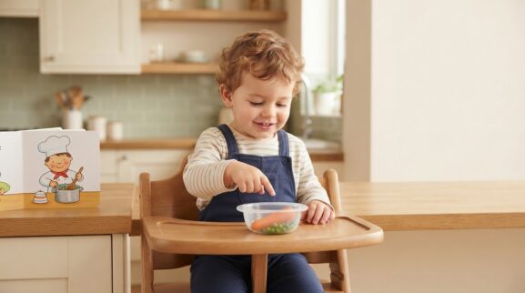 Cook learning activity for a 2-year-old