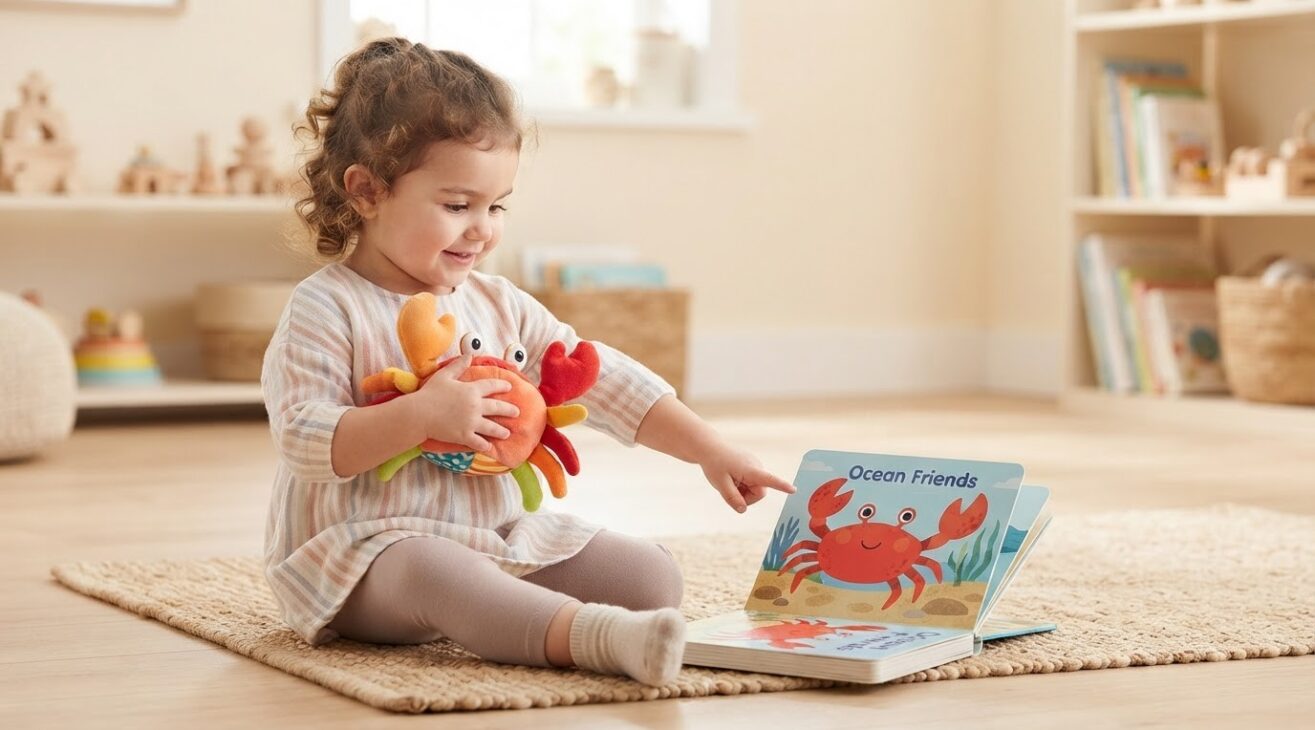 Learn the Word Crab for 1-Year-Old Toddlers
