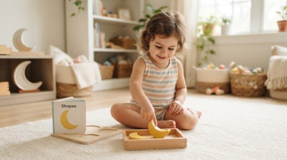 Crescent learning activity for a 2-year-old