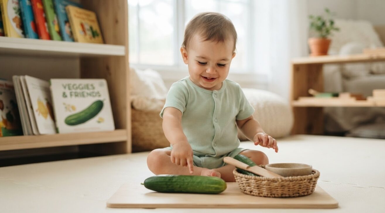 Learn the Word Cucumber for 1-Year-Old Toddlers