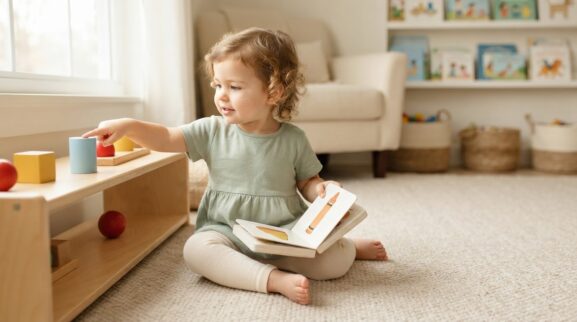 Cylinder learning activity for a 2-year-old