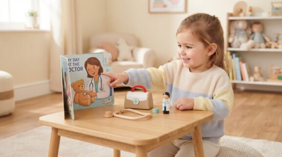 Doctor learning activity for a 2-year-old