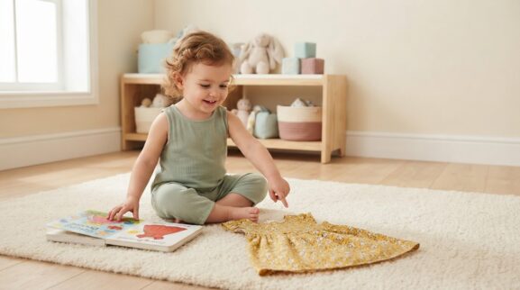 Dress learning activity for a 1-year-old