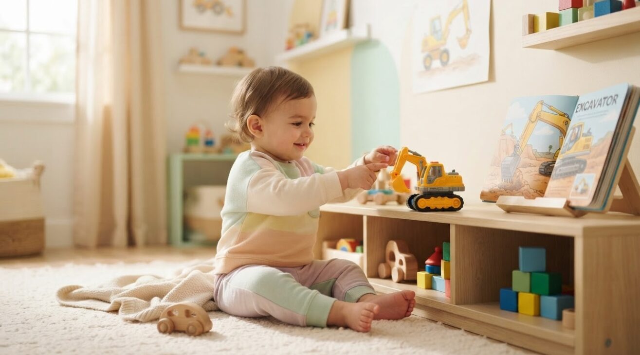 Learn the Word Excavator for 1-Year-Old Toddlers