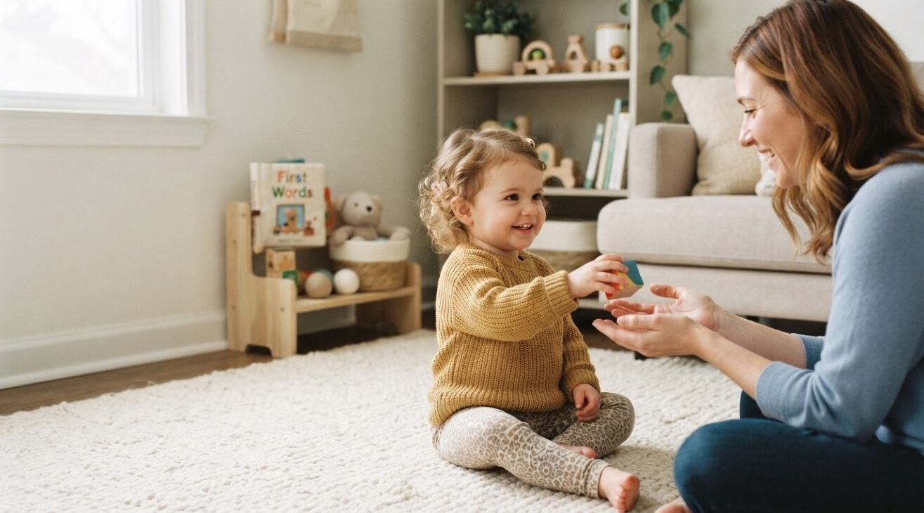 Learn the Word Give for 1-Year-Old Toddlers