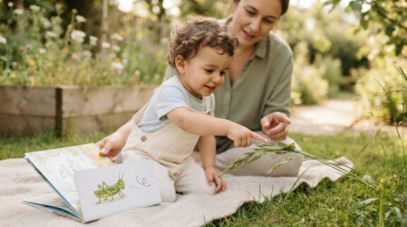 Grasshopper learning activity for a 2-year-old