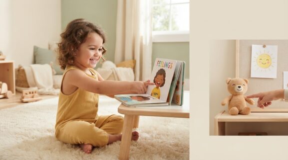 Happy learning activity for a 2-year-old