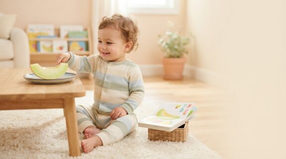 Honeydew learning activity for a 1-year-old