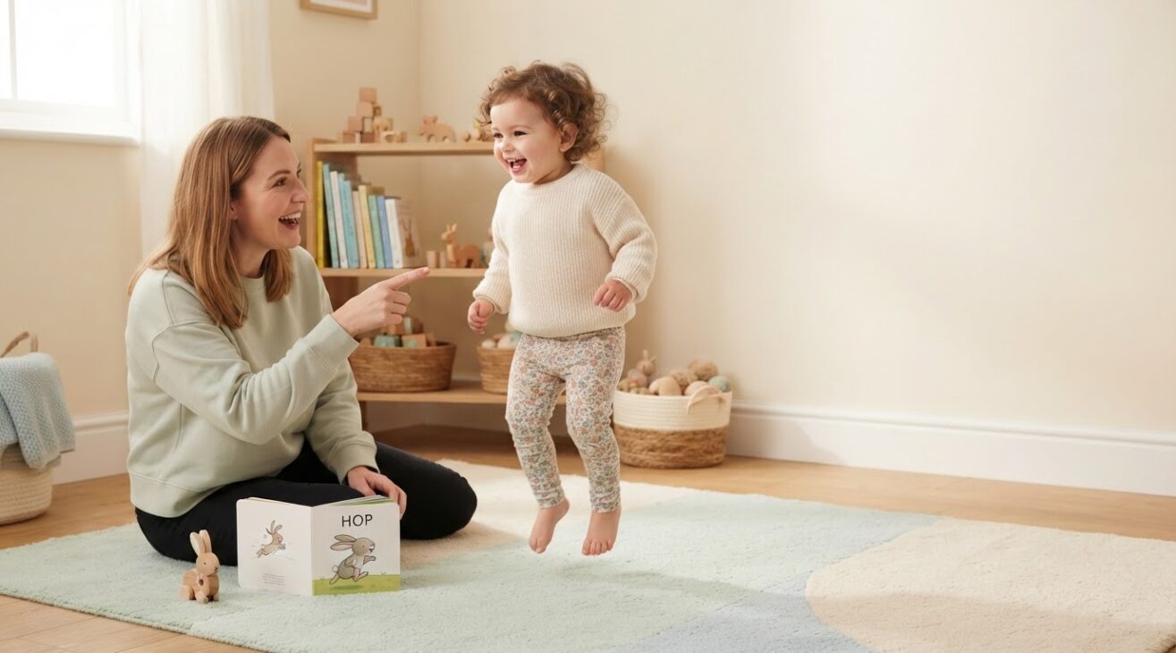 Learn the Word Hop for 1-Year-Old Toddlers