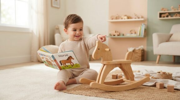 Horse learning activity for a 1-year-old