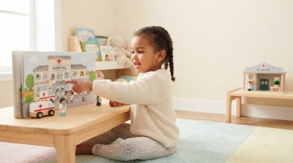 Hospital learning activity for a 2-year-old