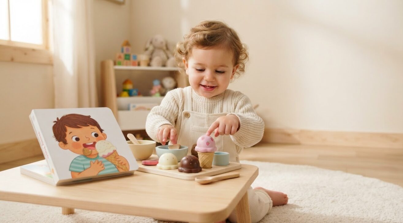 Learn the Word Ice Cream for 1-Year-Old Toddlers