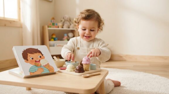 Ice Cream learning activity for a 1-year-old
