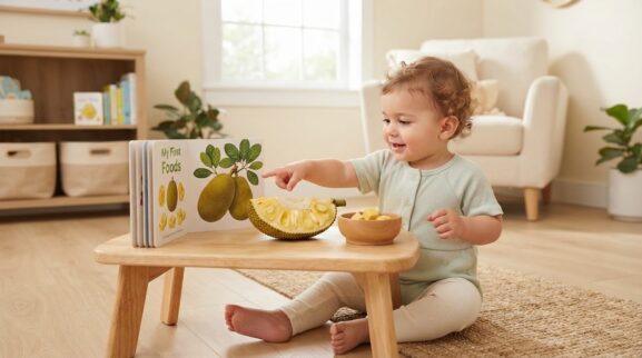 Jackfruit learning activity for a 1-year-old