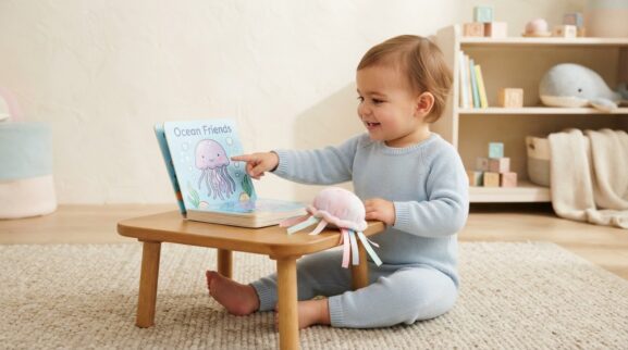 Jellyfish learning activity for a 1-year-old