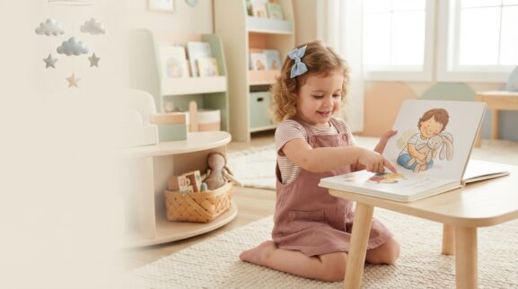 Kind learning activity for a 2-year-old