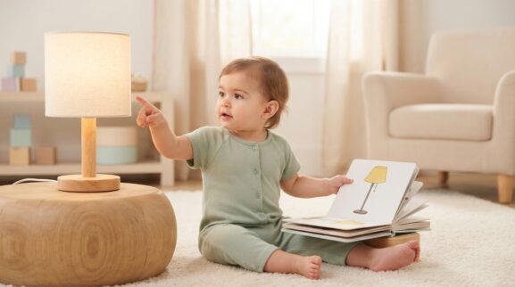 Lamp learning activity for a 1-year-old