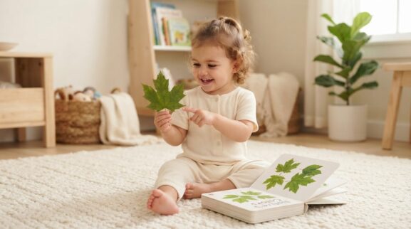Leaf learning activity for a 2-year-old