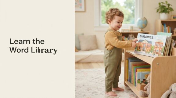Library learning activity for a 2-year-old