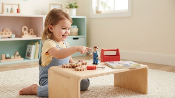 Mechanic learning activity for a 2-year-old
