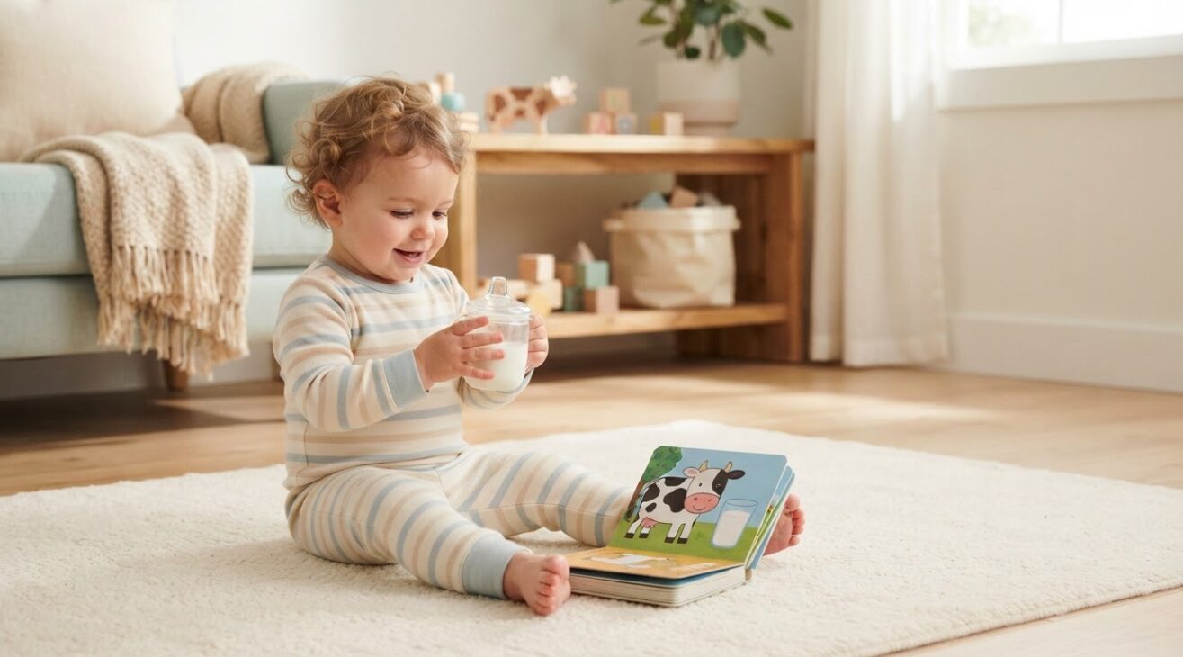 Learn the Word Milk for 1-Year-Old Toddlers