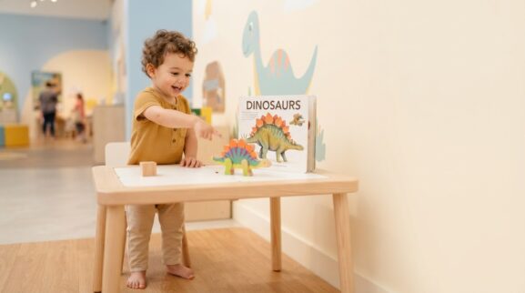 Museum learning activity for a 2-year-old