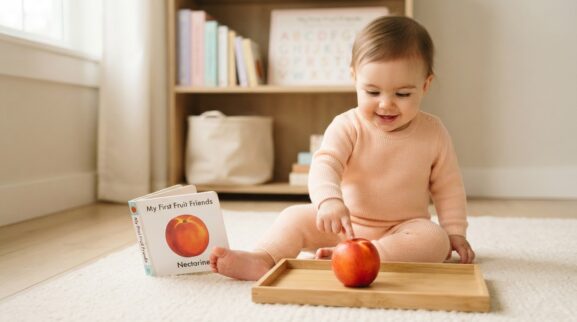 Nectarine learning activity for a 1-year-old