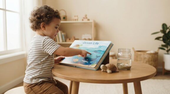 Ocean learning activity for a 2-year-old