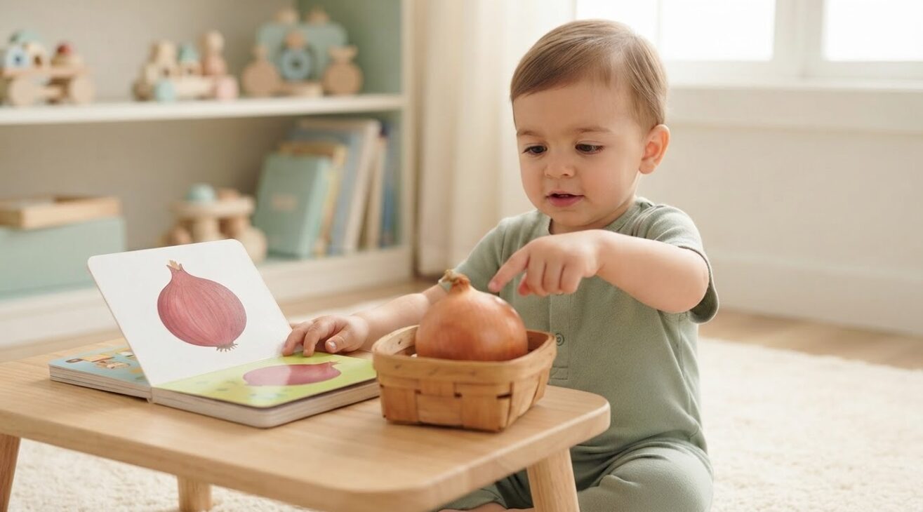 Learn the Word Onion for 1-Year-Old Toddlers