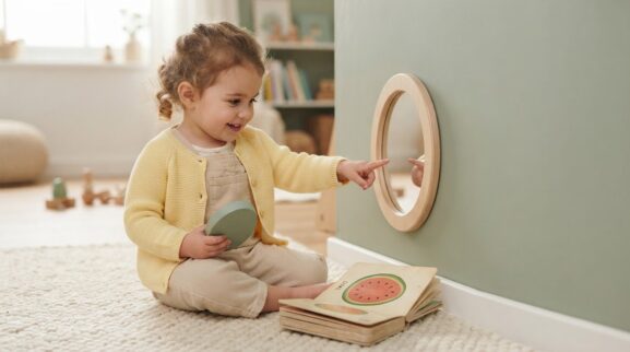 Oval learning activity for a 2-year-old