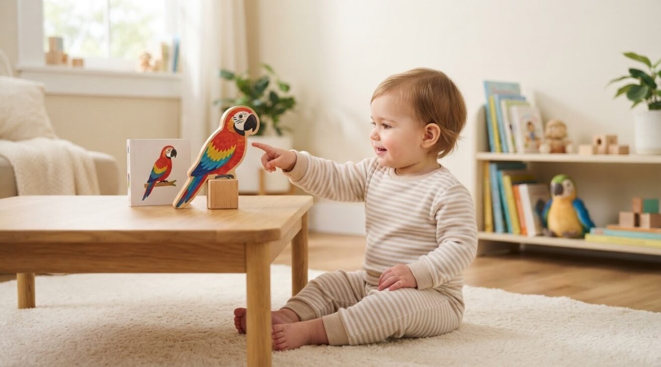 Learn the Word Parrot for 1-Year-Old Toddlers